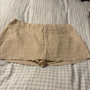 Abercrombie & Fitch Beige Elastic-Waist Skort